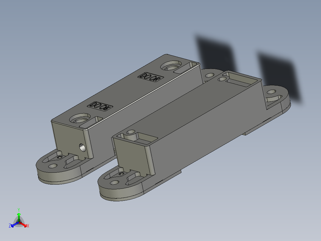 铰链合页集中正等轴测图