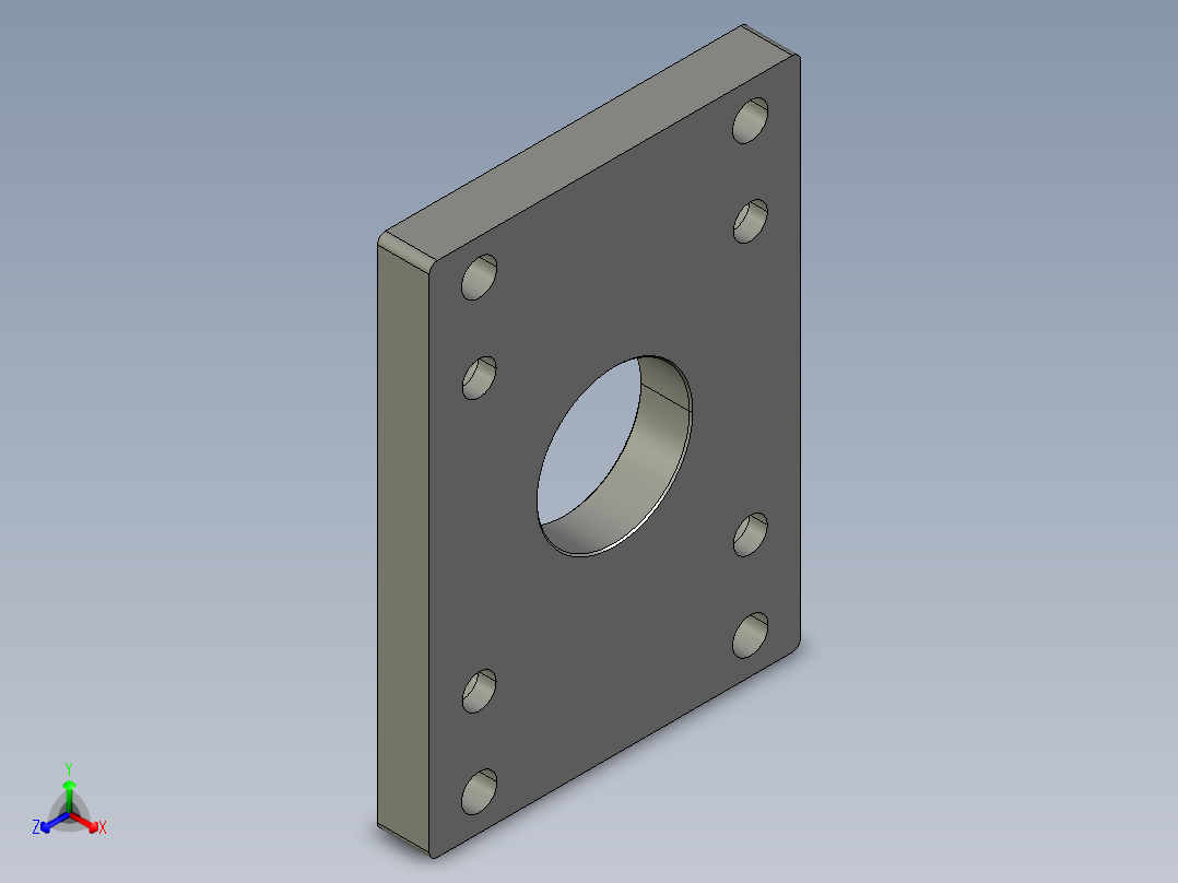 支缸支架F-SC100FA正等轴测图
