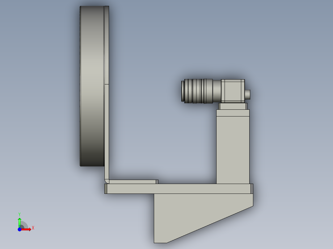 固定相机组件前视图
