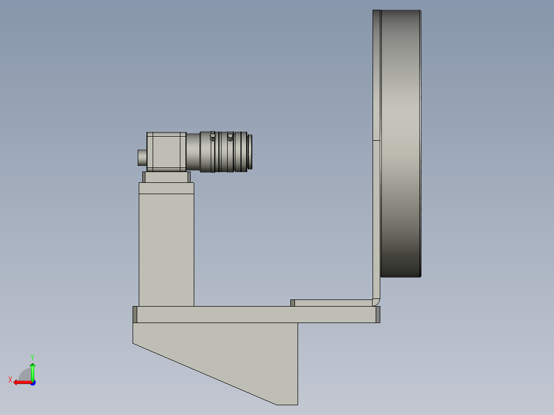 固定相机组件后视图