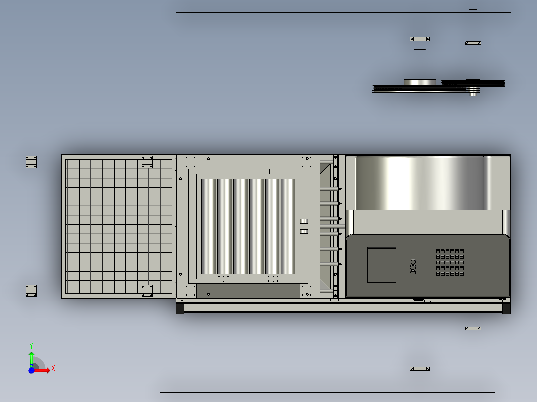 全自动旋转电热式烤肠前视图