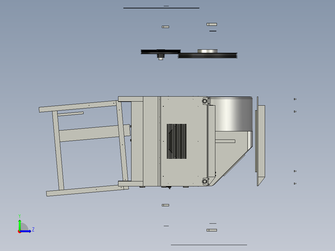 全自动旋转电热式烤肠左视图