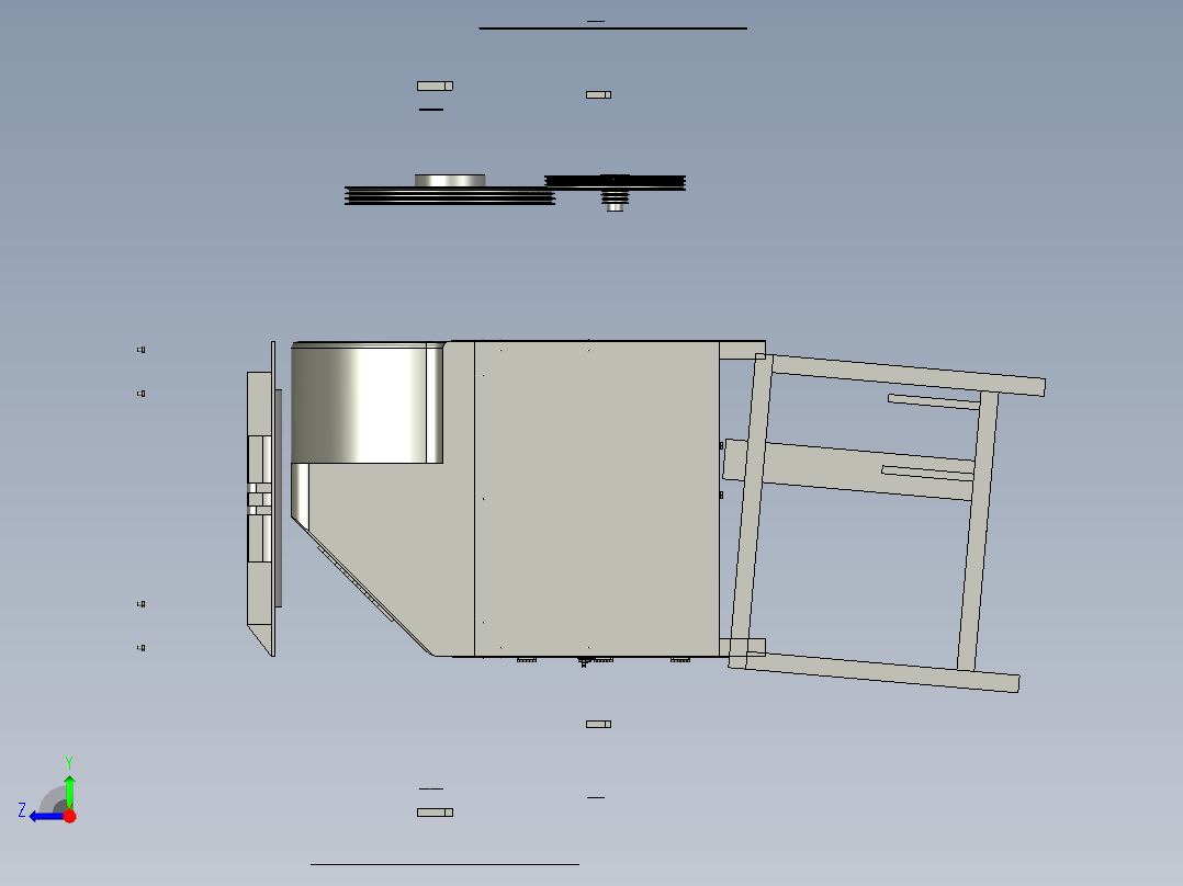 全自动旋转电热式烤肠右视图