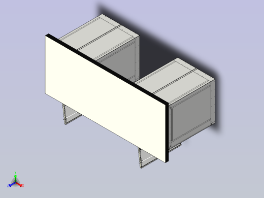 车间工作桌设计3D模型