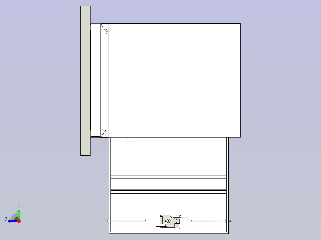 车间工作桌设计3D模型右视图