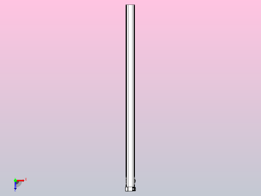 皮带直线轴半封闭可选导轨TPA-HNB-140D-120-L2600-LP-C-P40-N3俯视图