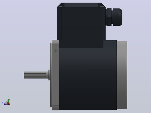 80AC(25W)微型交流（圆轴）基本型电机[80YS25WDV22H]右视缩略图