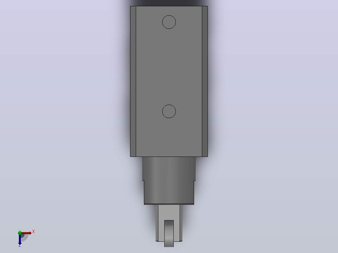 RSQ（φ16-φ20）滚轮型止动气缸[RSQB16-15DR]俯视图