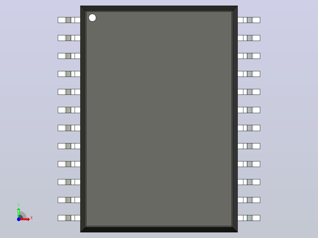 106x SOIC 封装（小外形集成电路）SOIC127P1420X350-24N前视图