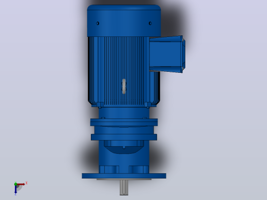 RXF57法兰轴伸式安装斜齿轮减速机RX57-Y0.55-4P-80-M1-0°-Φ200俯视缩略图