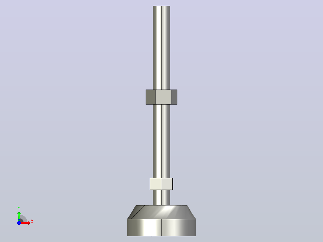 DGS40-M10-L100-C1 DGS40万向关节调整脚蹄前视图