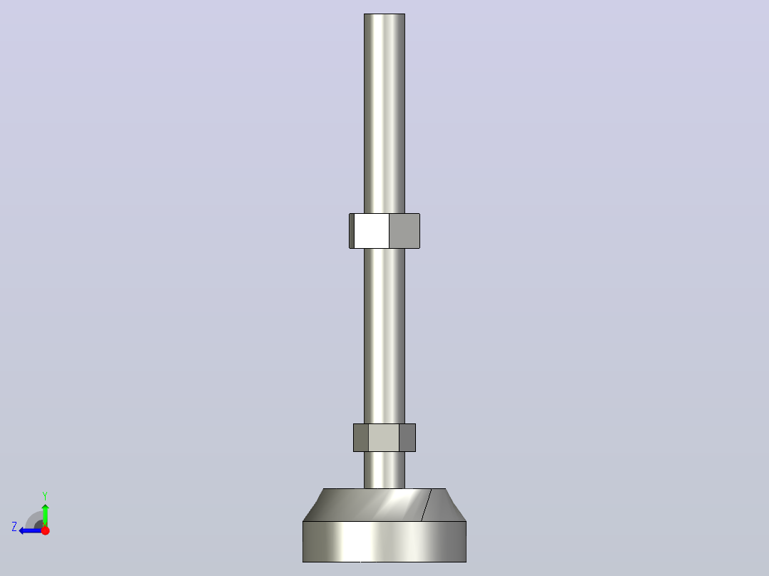 DGS40-M10-L100-C1 DGS40万向关节调整脚蹄右视图