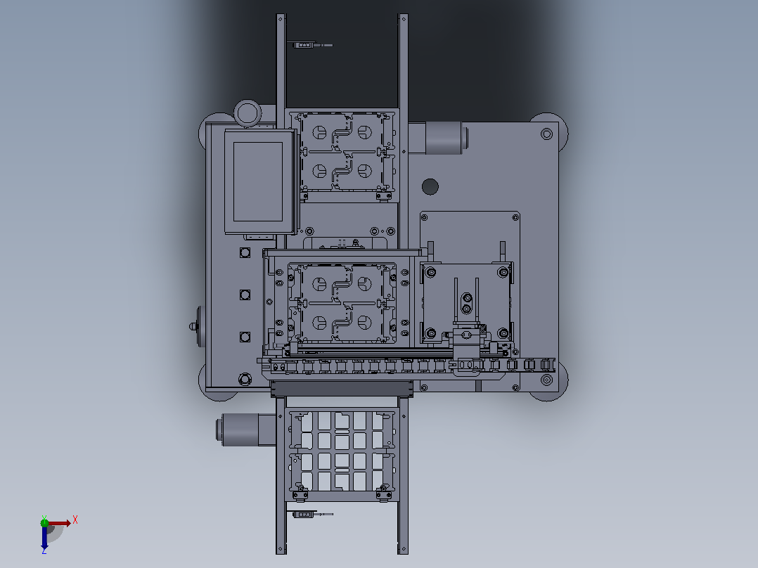 PCB布料机俯视图