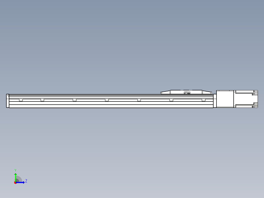 滚珠丝杠直线轴内置导轨TPA-GCR-150-2010C-L700-M-M75-N3左视图
