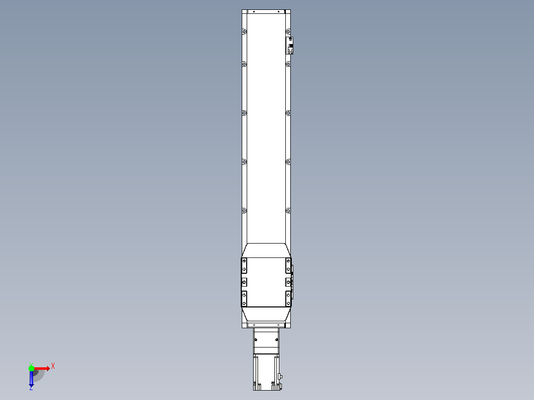 滚珠丝杠直线轴内置导轨TPA-GCR-150-2010C-L700-M-M75-N3俯视图