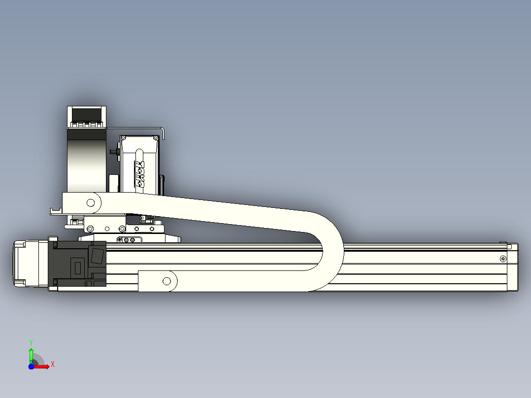 XYGT320-A1-400-250-M-C-0001负载5-8KG XY丝杆模组 内嵌式 XYGT320-A1 替换东佑达TOYO直线滑台模组前视图