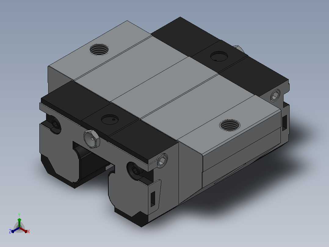 FKS-法兰型 短 标准高型钢制超级滚珠滑块[FKS-20 R1661 814 20]主视图