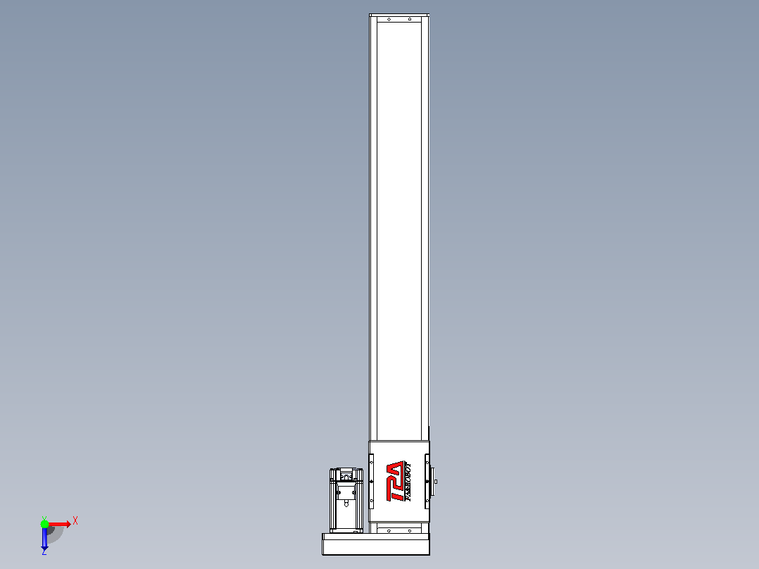 滚珠丝杠直线轴带导轨全封闭TPA-HCR-110D-1610C-L750-ML-C-P40-N3俯视图