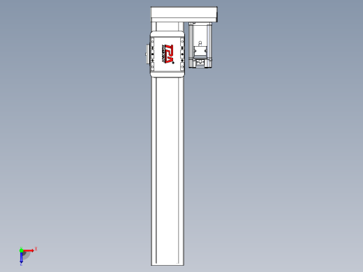 滚珠丝杠直线轴带导轨全封闭TPA-HCR-85D-1610C-L450-ML-Y-P20-N3俯视缩略图