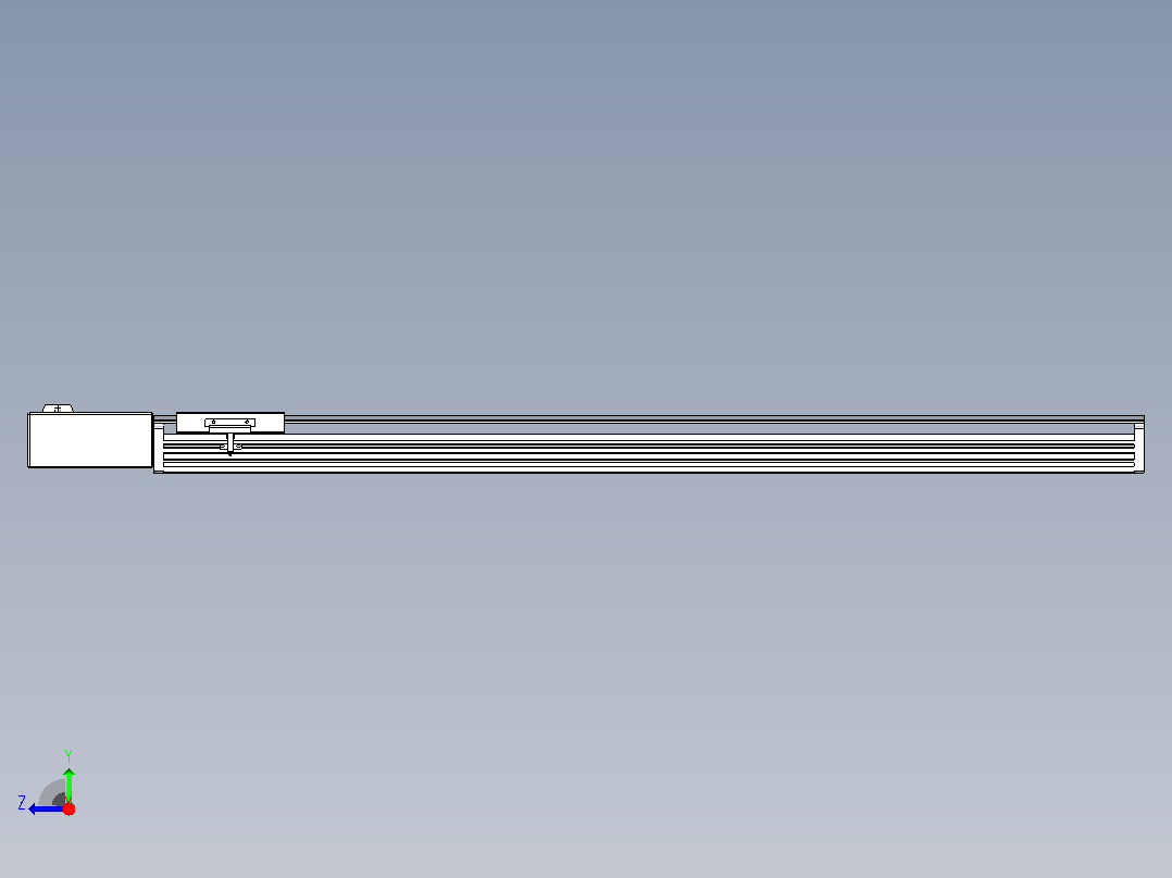 皮带直线轴半封闭可选导轨TPA-HNB-120D-110-L950-MR-C-P40-N3右视图