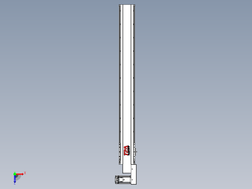 皮带直线轴半封闭可选导轨TPA-HNB-120D-110-L950-MR-C-P40-N3俯视缩略图
