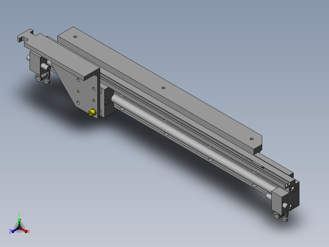 托盘抽拉机构正等轴测图