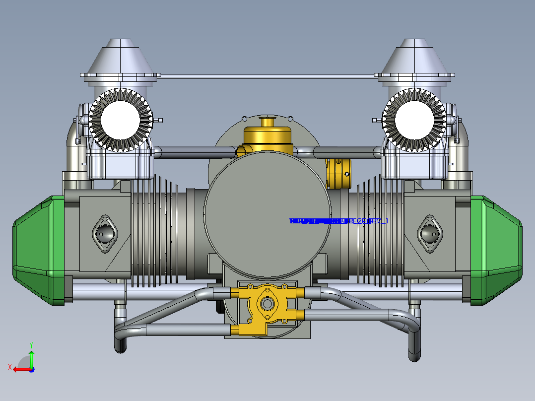 TF-X飞行概念车造型3D模型图纸 ProE设计后视图