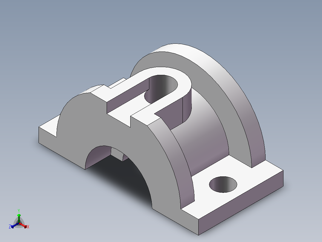 凸台正等轴测图