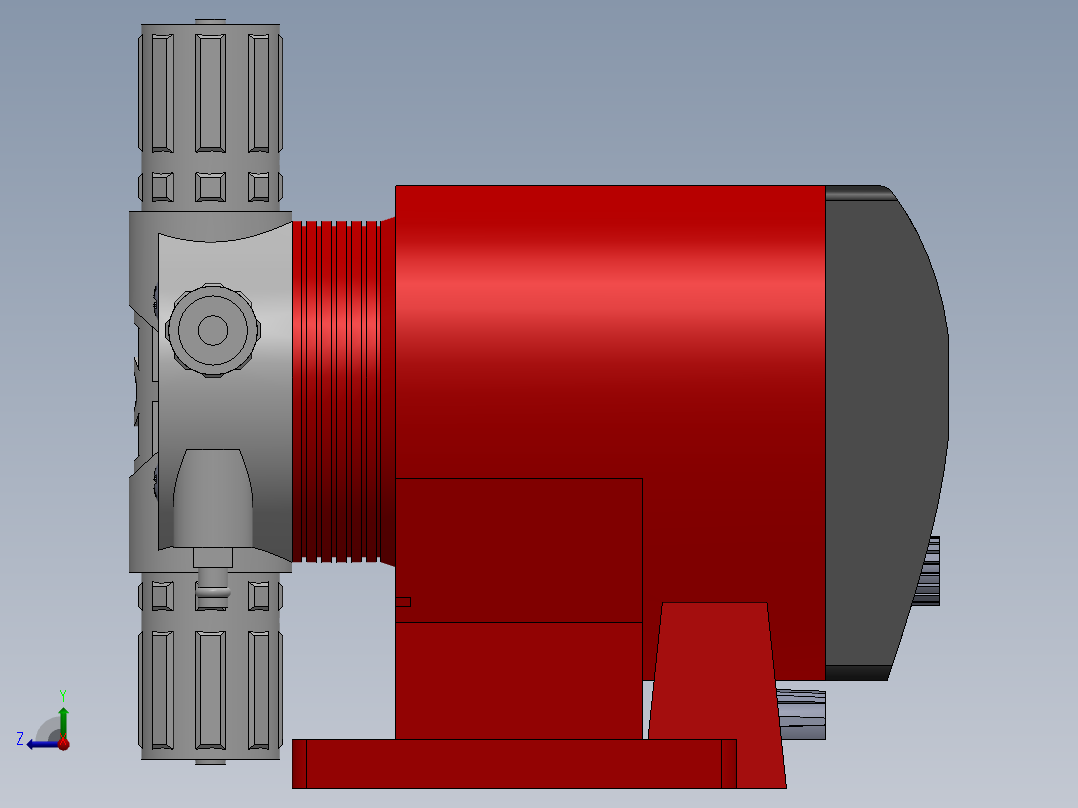 solidworks 计量泵右视图