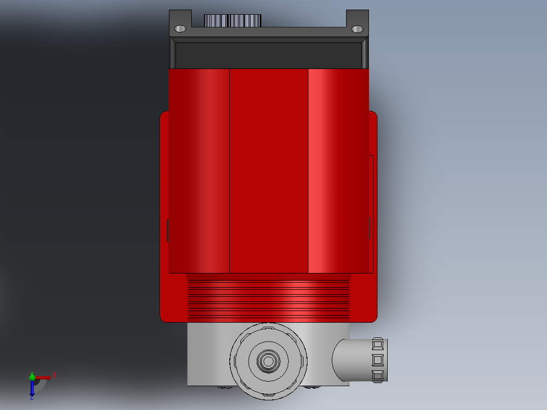 solidworks 计量泵俯视图