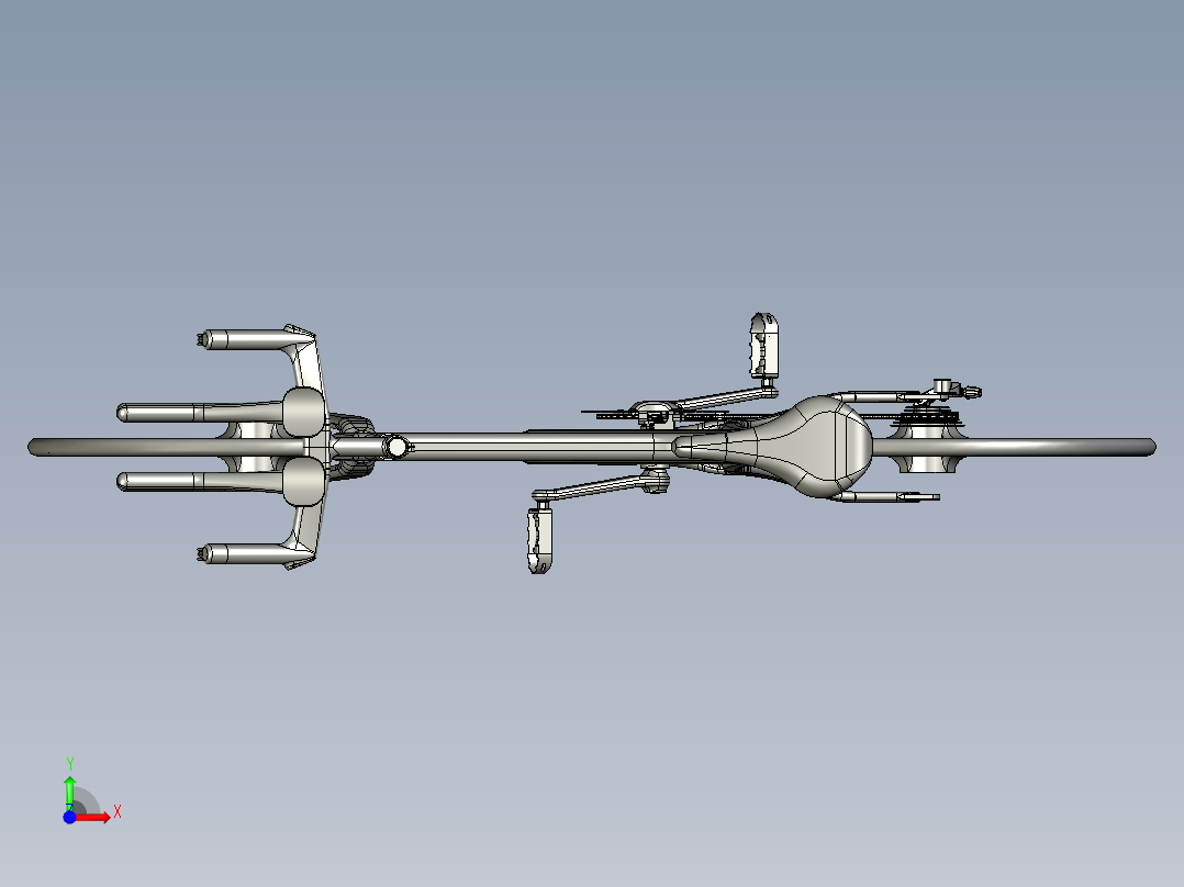 创新结构自行车设备前视图