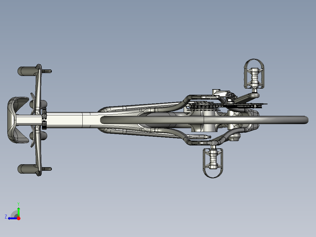 创新结构自行车设备右视图