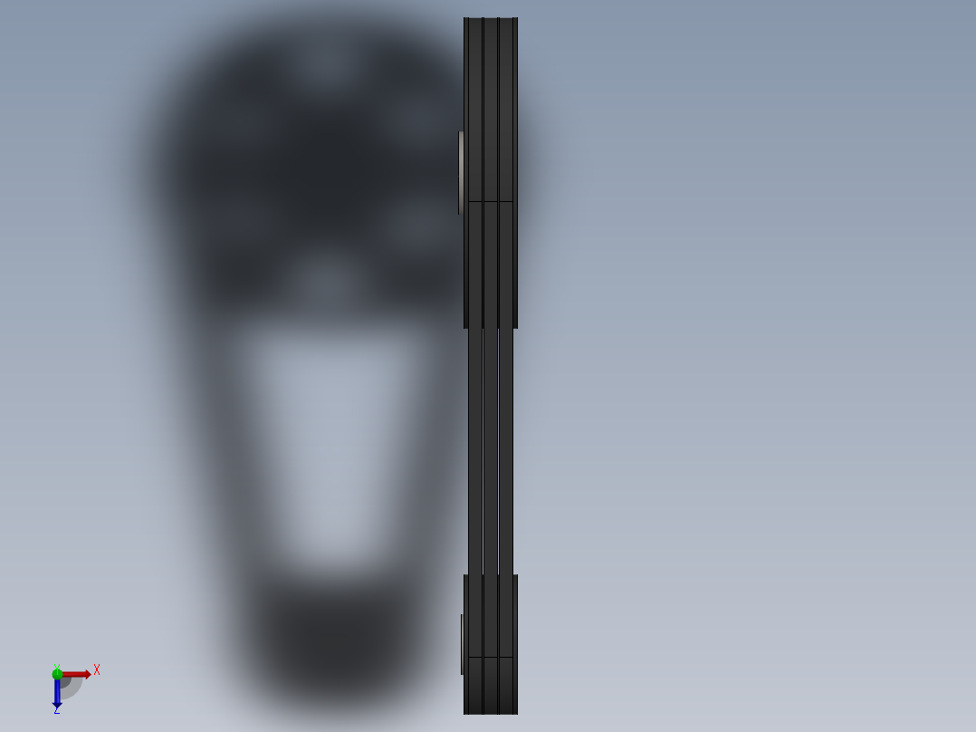 伍兹滑轮、衬套和皮带配置俯视图