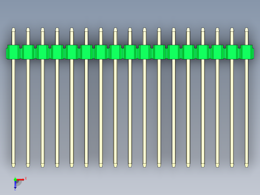 彩色公头100mil（2.54mm）系列-DS1021_green_1x17p_100mil_Type19_rev1.0俯视缩略图