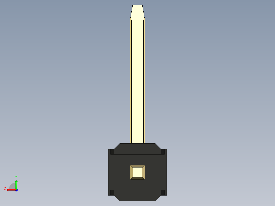 彩色公排针 100mil 2.54mm 系列-DS1022_black_01p_100mil_TypeU_rev1.0后视图