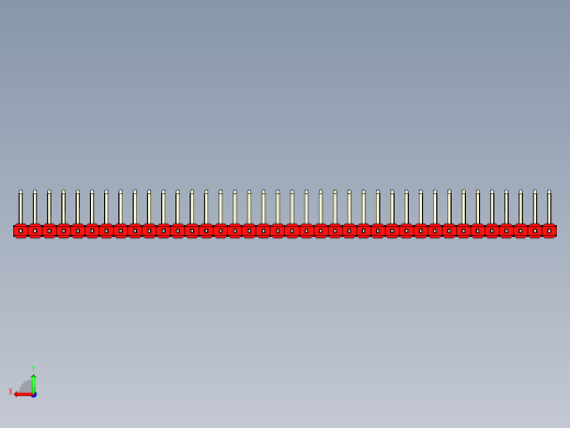 彩色公排针 100mil 2.54mm 系列-DS1022_red_38p_100mil_TypeU_rev1.0后视缩略图