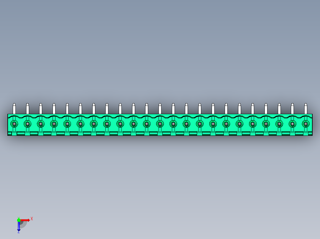 DEGSON 2EDG 系列 5.0mm 可插拔接线端子组-2EDGR-5.0-23P-14-00AH俯视图