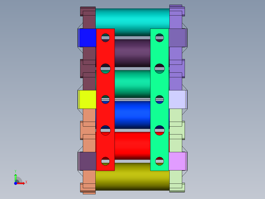 四轮车太阳能电池储能模组前视图