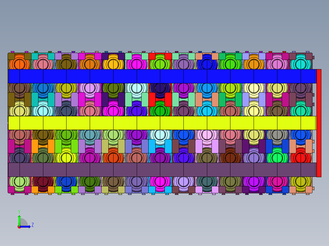 四轮车太阳能电池储能模组左视图