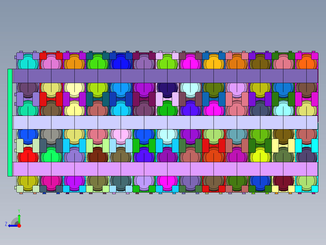四轮车太阳能电池储能模组右视图
