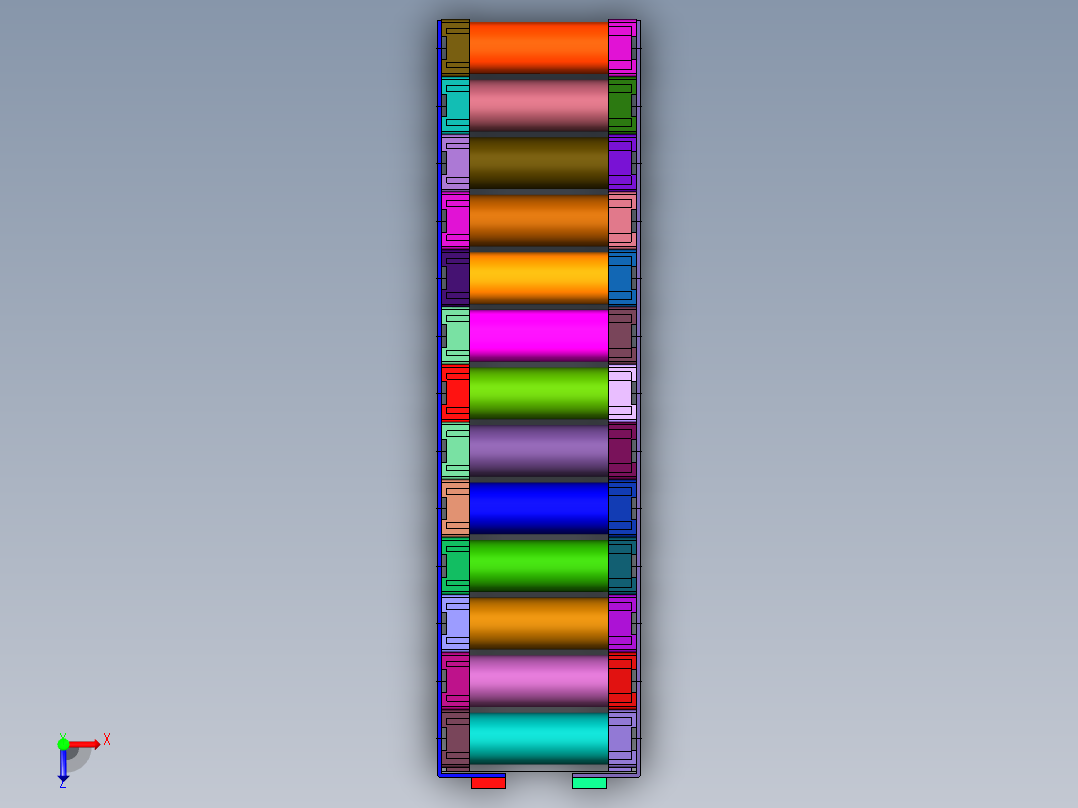 四轮车太阳能电池储能模组俯视图