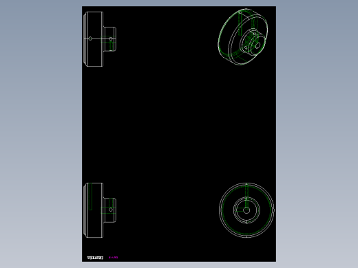 手輪(安裝重力指示器用)DRK-2D多系列多零件图纸模型