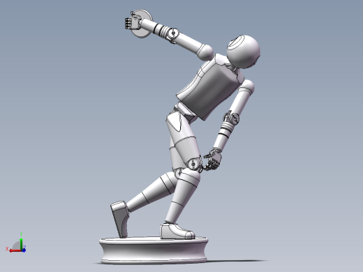 活动关节假人-扔铁饼