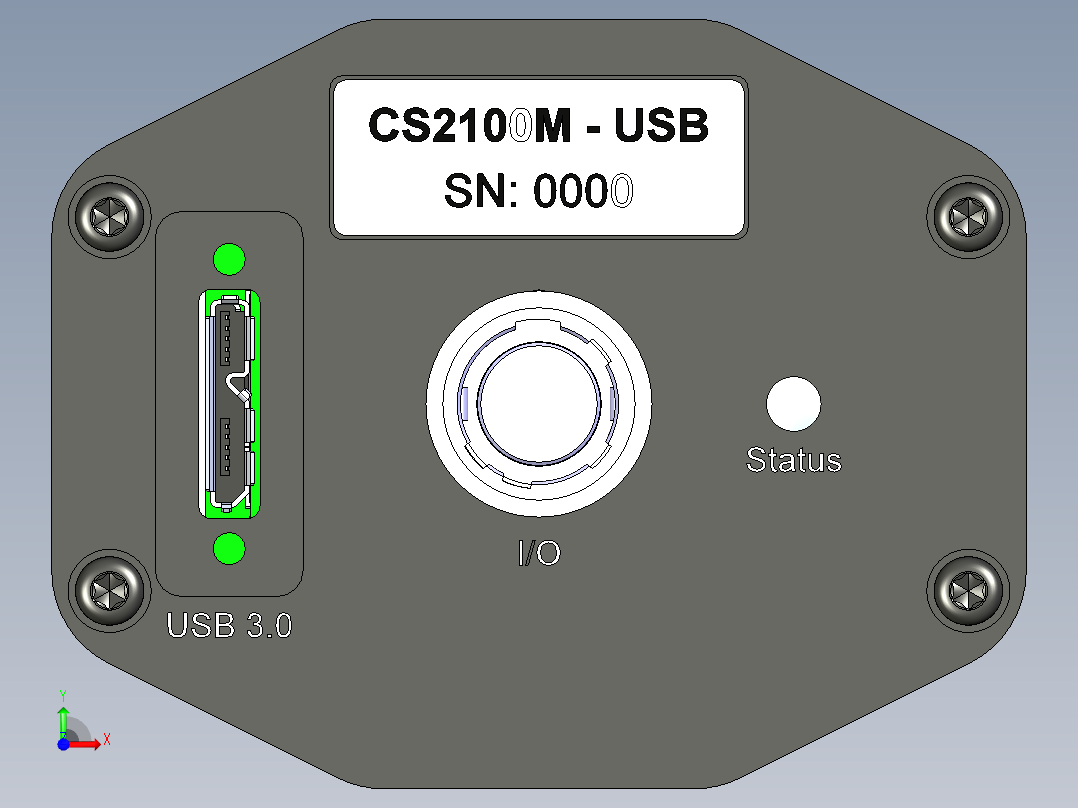 sCMOS相机（科研相机）前视图