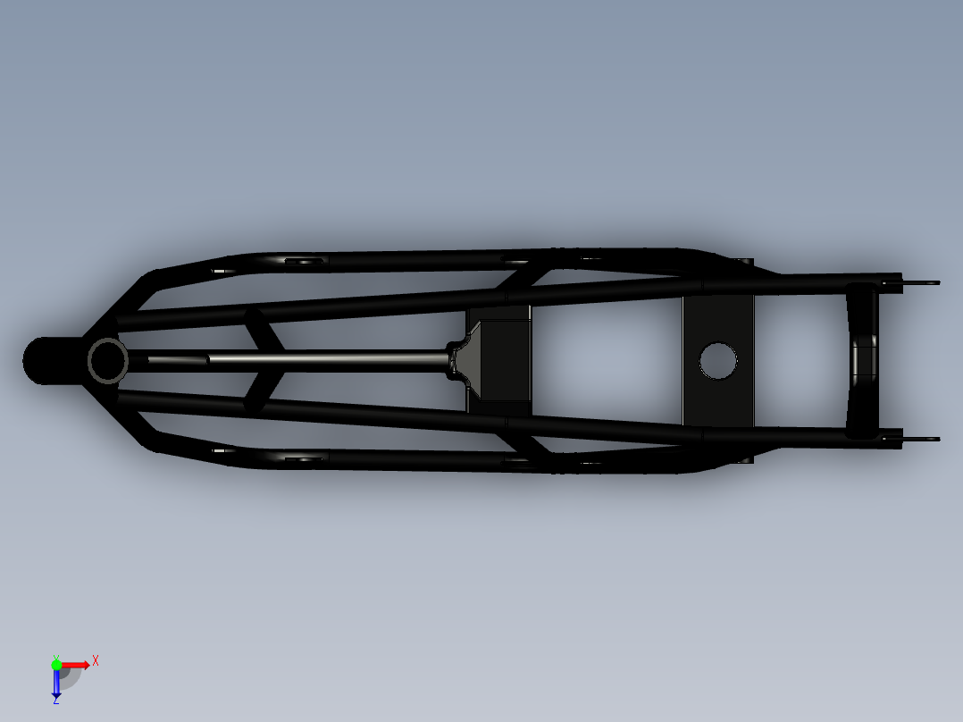 Honda CB75本田车架俯视图