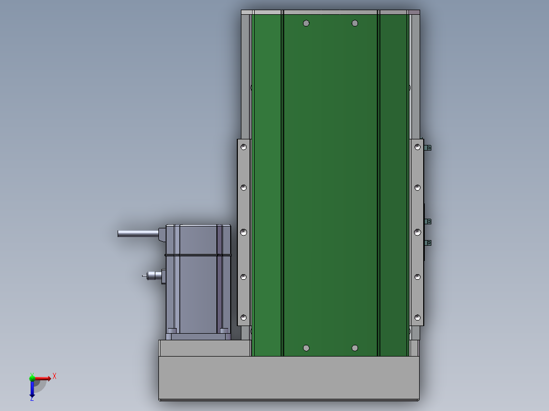 MTH丝杆半封闭模组MTH22-BR-750W俯视图