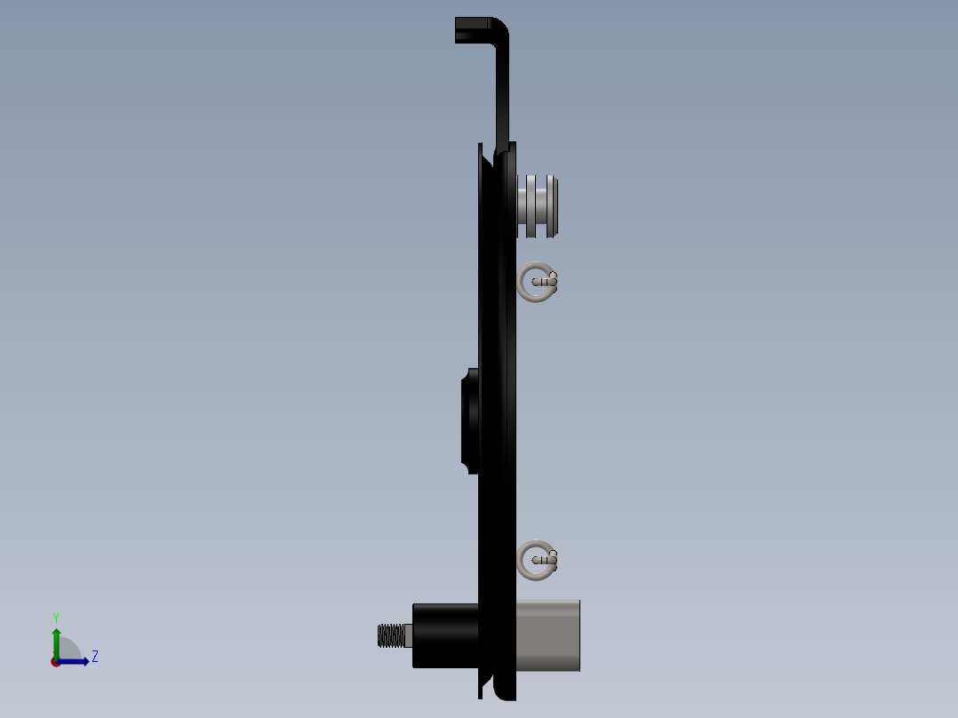 后轮总成左视图