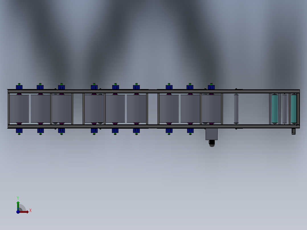 锡箔送料机前视图