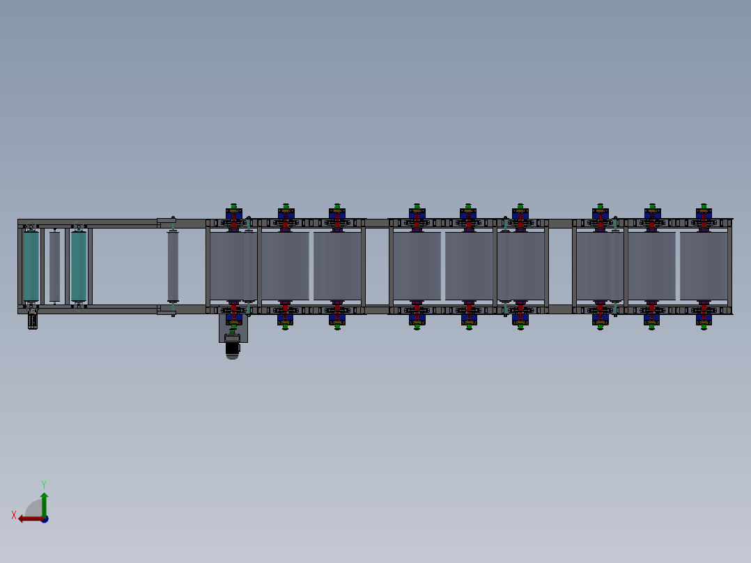 锡箔送料机后视图