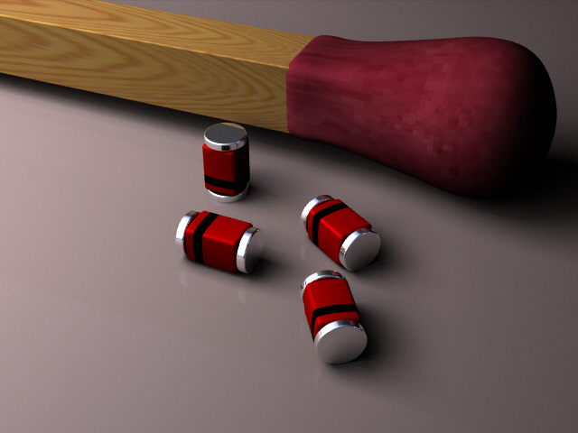 用于二极管或齐纳二极管的MiroMELF SMD外壳，2-1.2-1.2毫米